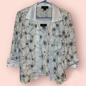 R&M Richard’s Rhinestone & Lace Jacket With Top